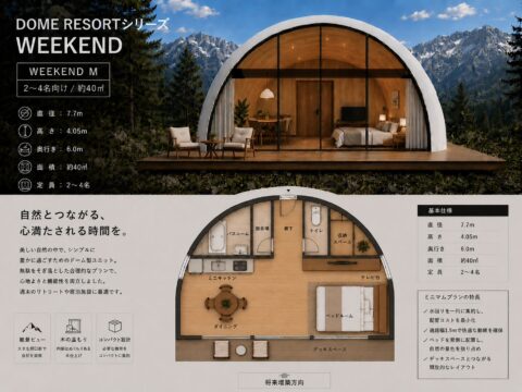 建築費高騰の時代に、新たな土地活用を。2027年3月、「DOME RESORTシリーズ」販売開始